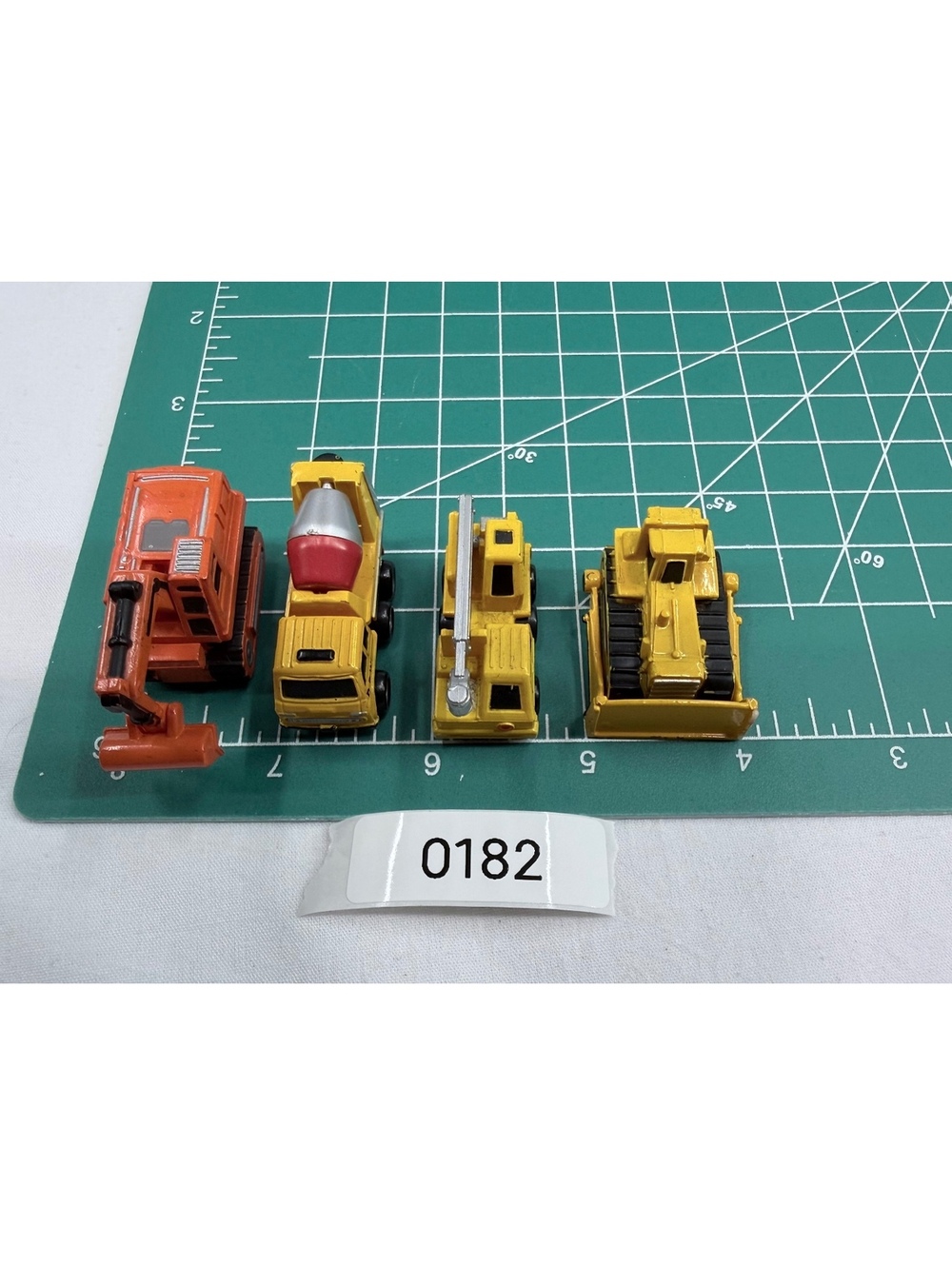 Set of 4 Vintage Micro Machine Construction Vehicle Toys